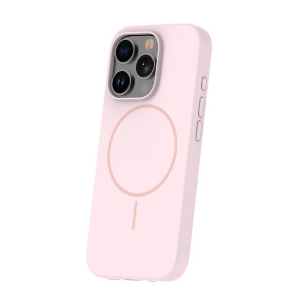 Silicone Thin MagSafe-kompatibilis tok iPhone 16e - világos rózsaszín