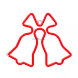 Neon LED CHRISTMAS harangok piros FLNE17 Forever Light