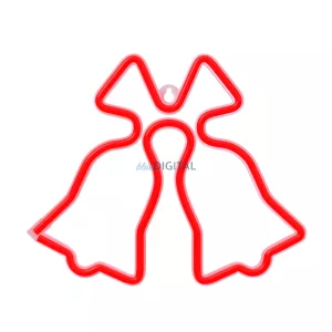 Neon LED CHRISTMAS harangok piros FLNE17 Forever Light