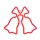 Neon LED CHRISTMAS harangok piros FLNE17 Forever Light