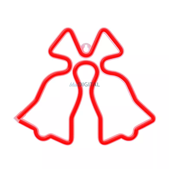 Neon LED CHRISTMAS harangok piros FLNE17 Forever Light