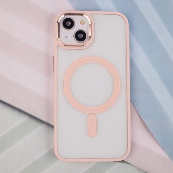 Satin Clear MagSafe-kompatibilis tok iPhone 11 - rózsaszín