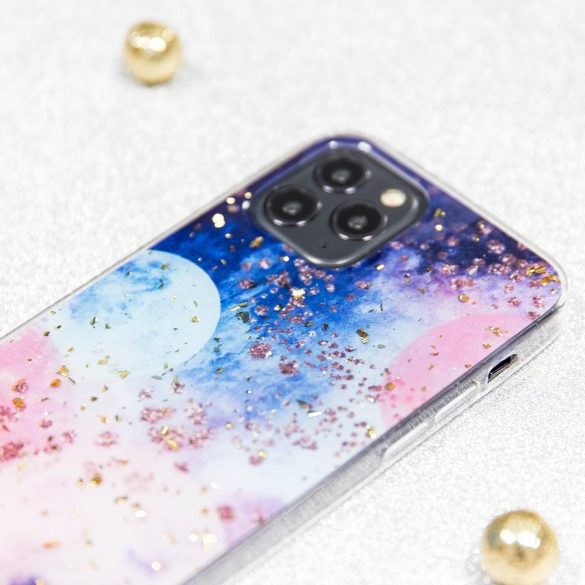 Gold Glam tok Samsung Galaxy S24 Ultra - "galactic" mintás