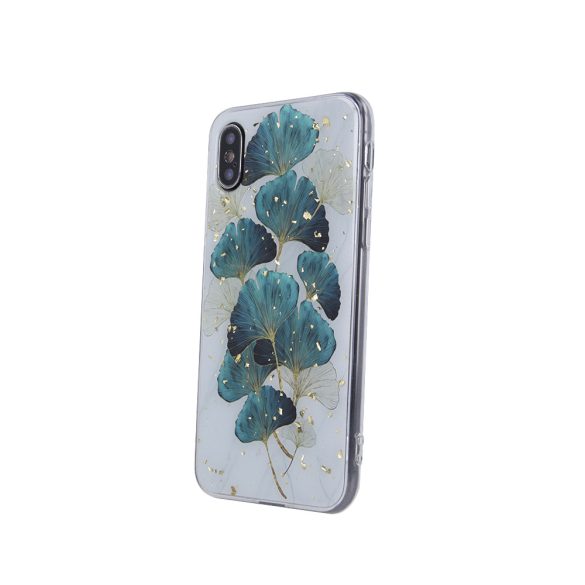 Gold Glam tok Samsung Galaxy S24 Plus - "leaves" mintás