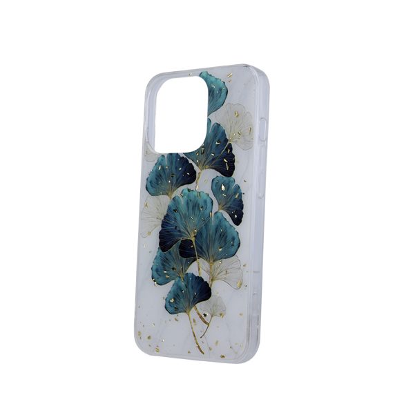Gold Glam tok Samsung Galaxy S24 Plus - "leaves" mintás