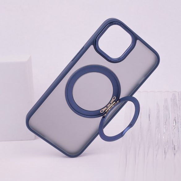 Mag Ring Rotating MagSafe-kompatibilis tok iPhone 14 Pro - tengerészkék