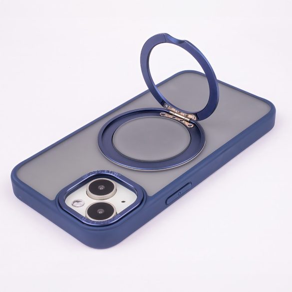 Mag Ring Rotating MagSafe-kompatibilis tok iPhone 14 Pro - tengerészkék