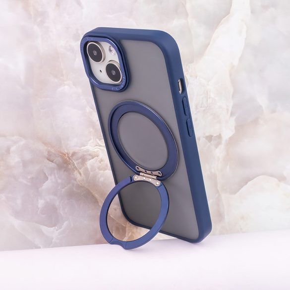Mag Ring Rotating MagSafe-kompatibilis tok iPhone 15 Pro - tengerészkék