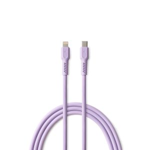 Colorum CK12-CL-09 Type-C - Lightning kábel 2.4A 1.8m - levendulaszín
