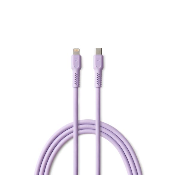 Colorum CK12-CL-09 Type-C - Lightning kábel 2.4A 1.8m - levendulaszín