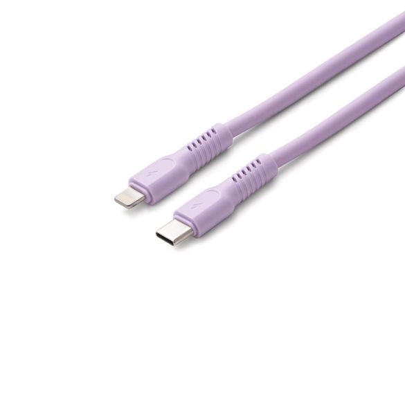 Colorum CK12-CL-09 Type-C - Lightning kábel 2.4A 1.8m - levendulaszín
