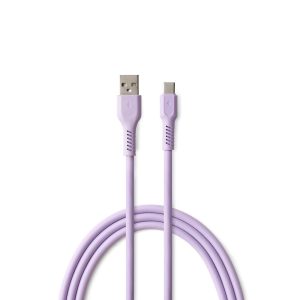 Colorum CK60-AC-09 USB-A - Type-C kábel 3A 1.8m - levendulaszín