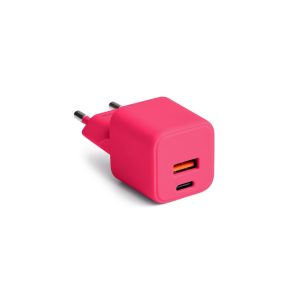 COLORUM CLS30-AC-02 hálózati töltő 1xUSB-A és 1xUSB-C csatlakozással PD 30W - magenta