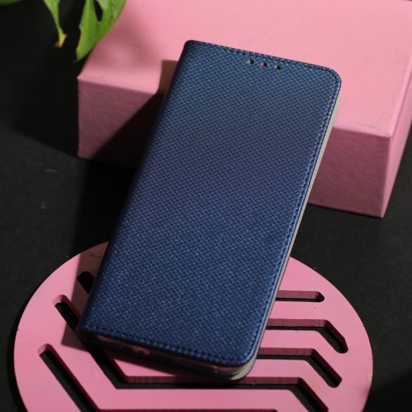 Smart Magnet könyvtok Motorola Edge 40 Neo 5G - tengerészkék