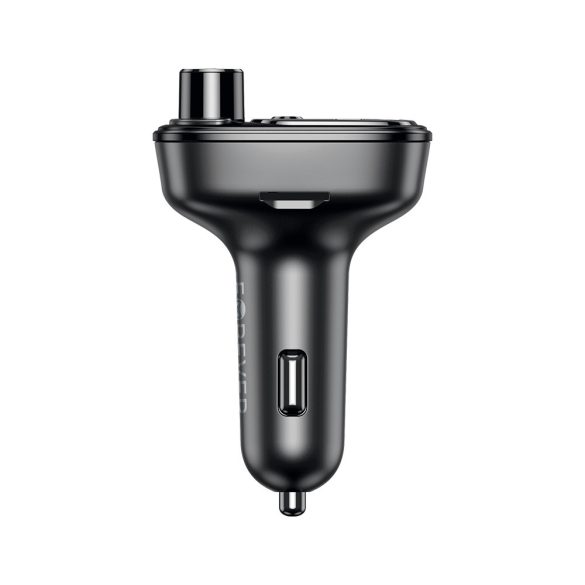 Forever TR-370FM transzmitter Bluetooth 2xUSB-A és 1xUSB-C csatlakozással PD 30W - fekete