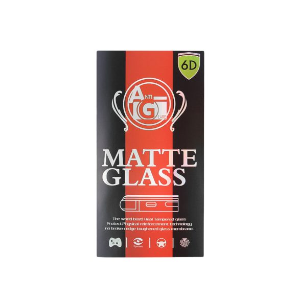 6D matt edzett üveg fekete szegéllyel iPhone 11/XR