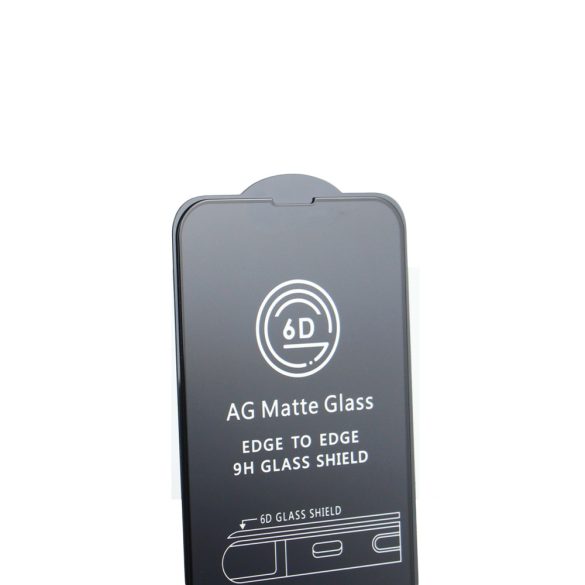 6D matt edzett üveg fekete szegéllyel iPhone 11/XR