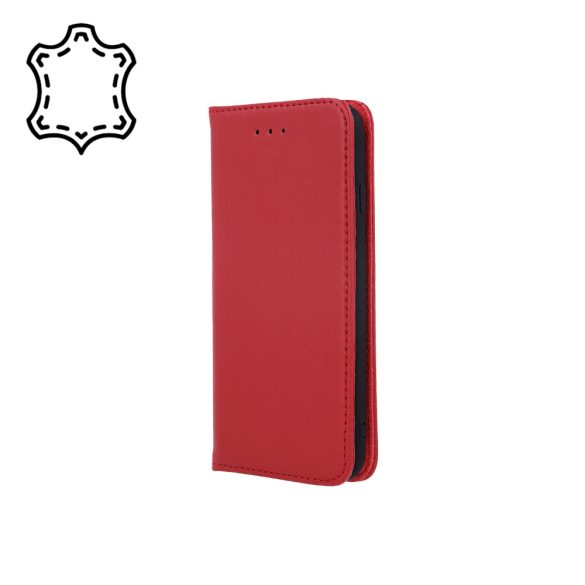 Geniune Leather Smart Pro könyvtok Samsung Galaxy A15 4G/5G - vörös
