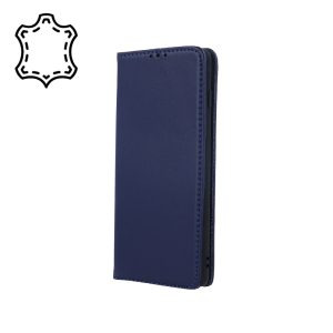 Geniune Leather Smart Pro könyvtok Samsung Galaxy A15 4G/5G - tengerészkék