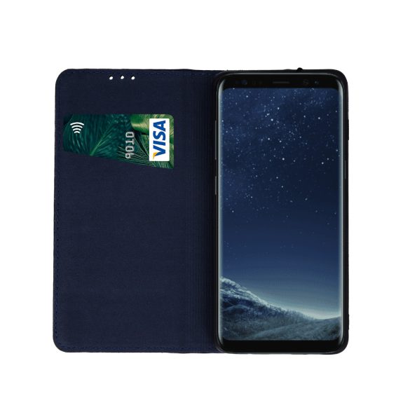 Geniune Leather Smart Pro könyvtok Samsung Galaxy A15 4G/5G - tengerészkék