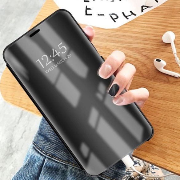 Smart Clear View könyvtok Samsung Galaxy A15 4G/5G - fekete