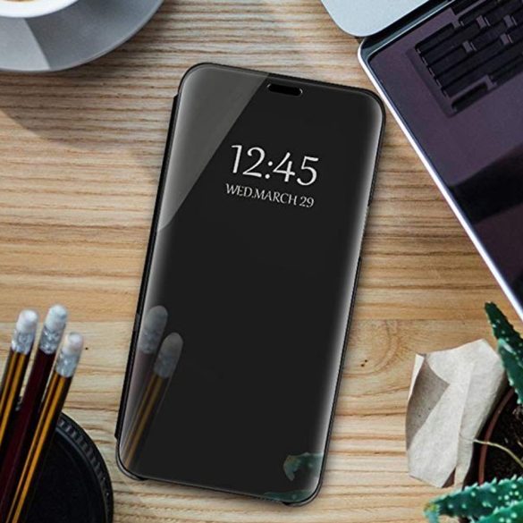 Smart Clear View könyvtok Samsung Galaxy A15 4G/5G - fekete