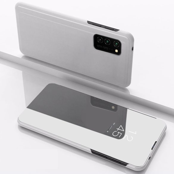 Smart Clear View könyvtok Samsung Galaxy A15 4G/5G - ezüst színű