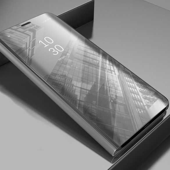 Smart Clear View könyvtok Samsung Galaxy A15 4G/5G - ezüst színű