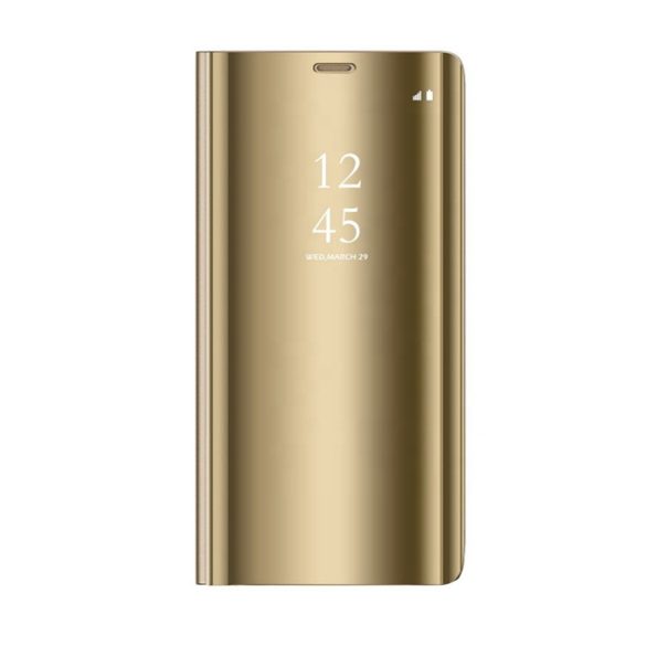 Smart Clear View könyvtok Samsung Galaxy A15 4G/5G - arany színű