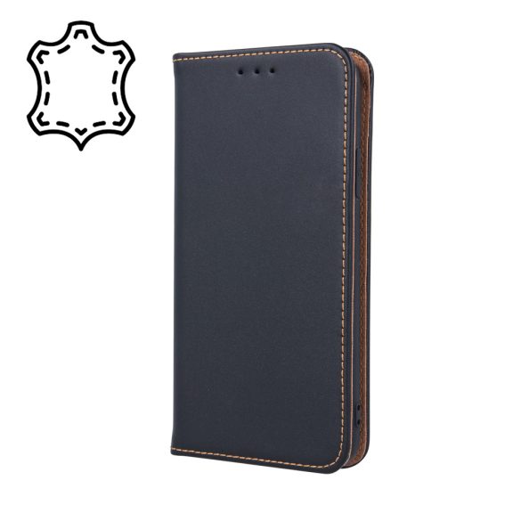 Geniune Leather Smart Pro könyvtok Samsung Galaxy S24 Ultra - fekete