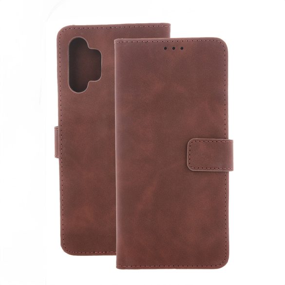Smart Velvet könyvtok Samsung Galaxy A15 4G/5G - barna