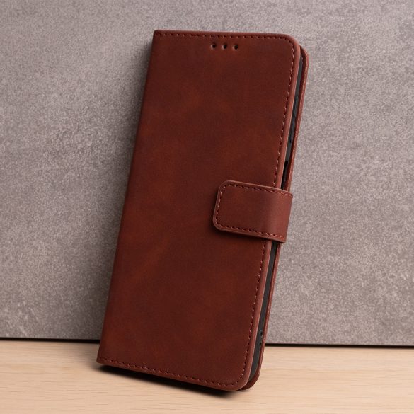 Smart Velvet könyvtok Samsung Galaxy A15 4G/5G - barna