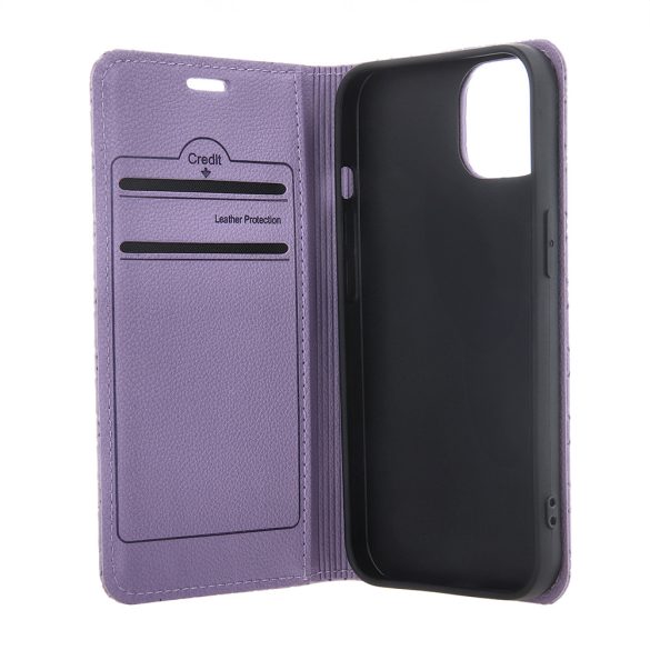 Smart Caro könyvtok Samsung Galaxy A15 4G/5G - lila