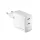 Forever TC-06-65CC hálózati töltő 2xUSB-C csatlakozással GaN PD QC 65W - fehér