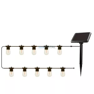 Forever Light napenergiás fényfüzér LED SUNARI FLS-60 7,5m 10 izzó IP44