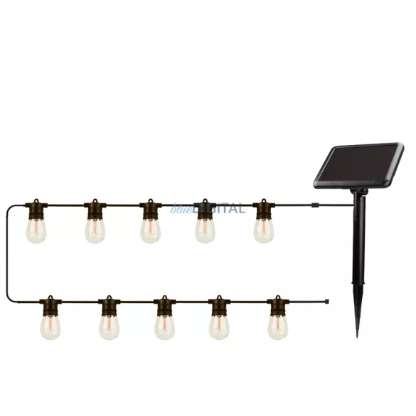 Forever Light napenergiás fényfüzér LED SUNARI FLS-60 7,5m 10 izzó IP44