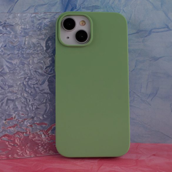 Solid Silicon tok iPhone 14 Pro - világoszöld