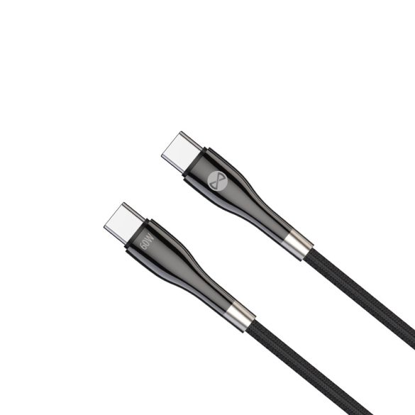 Forever Sleek Type-C - Type-C kábel 60W 2m - fekete