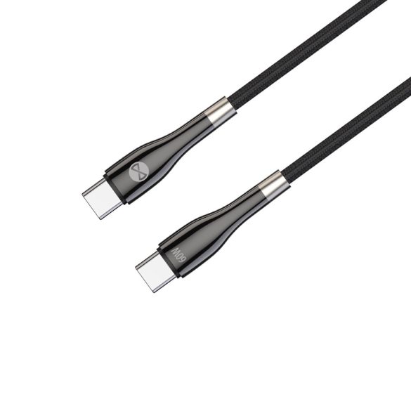 Forever Sleek Type-C - Type-C kábel 60W 2m - fekete