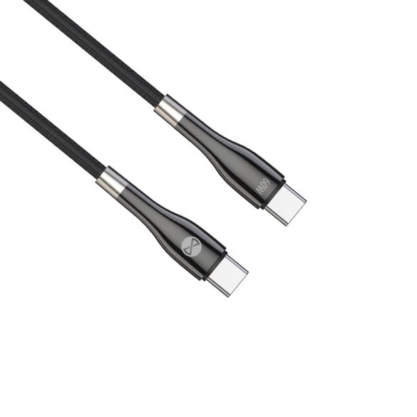 Forever Sleek Type-C - Type-C kábel 60W 2m - fekete