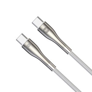Forever Sleek Type-C - Type-C kábel 100W 1m - fehér
