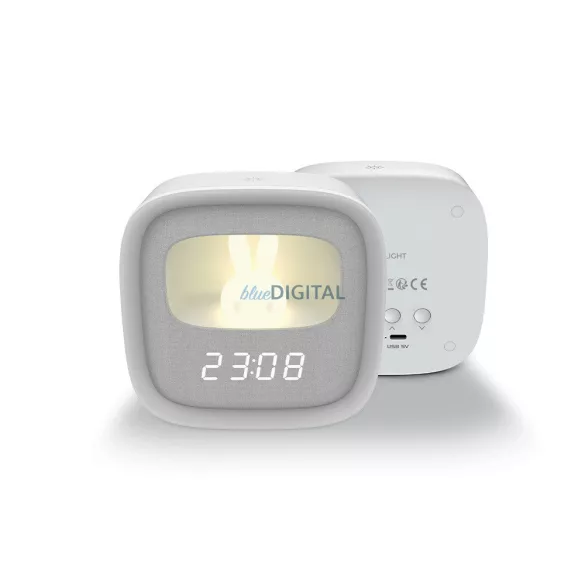 Budzik nocnym nyuszival LED PURE FNL-06 AURORA fehér kwadratowy Forever Light