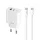 Maxlife MXTC-06-30AC hálózati töltő 1xUSB-A és 1xUSB-C csatlakozással + USB-C - USB-C kábel PD QC 30W - fehér