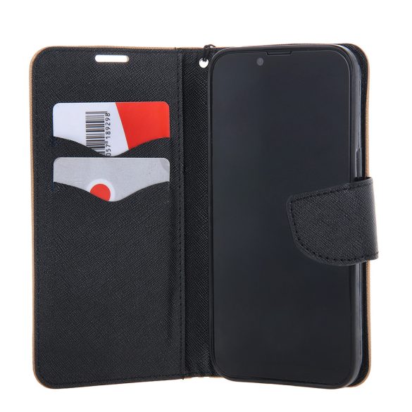 Smart Fancy könyvtok Xiaomi Redmi 13C 4G/5G / Poco C65 - fekete-arany színű