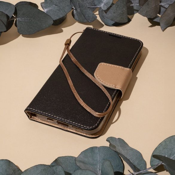Smart Fancy könyvtok Xiaomi Redmi 13C 4G/5G / Poco C65 - fekete-arany színű