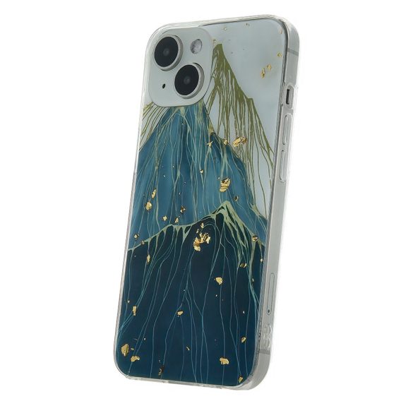 Gold Glam tok Samsung Galaxy A34 5G - "mountain" mintás