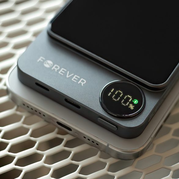 Forever MATB-200 vezeték nélküli mágneses powerbank 20W PD 5000mAh - fekete