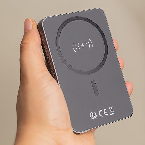 Forever MATB-200 vezeték nélküli mágneses powerbank 20W PD 5000mAh - fekete