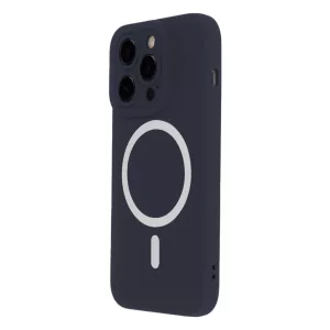 TectoShield Silicon Soft MagSafe-kompatibilis tok iPhone 15 Plus - sötétkék
