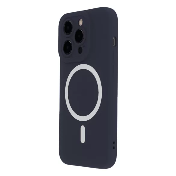 TectoShield Silicon Soft MagSafe-kompatibilis tok iPhone 15 Plus - sötétkék